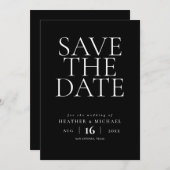 Einfache elegante Hochzeit ohne Foto speichern das Save The Date (Vorne/Hinten)