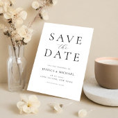 Einfache elegante Hochzeit ohne Foto speichern das Save The Date