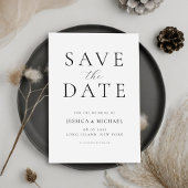 Einfache elegante Hochzeit ohne Foto speichern das Save The Date