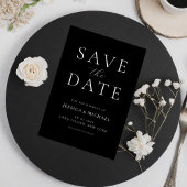 Einfache elegante Hochzeit ohne Foto speichern das Save The Date