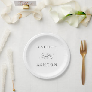 Einfache Elegante Hochzeit Pappteller