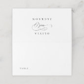 Einfache, elegante Hochzeit Platzkarte (Außenseite Aufgefaltet)