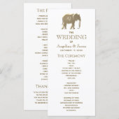 Einfache Elegante Hochzeit Programm (Vorne/Hinten)