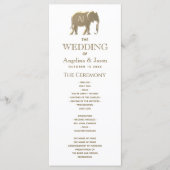 Einfache Elegante Hochzeit Programm (Vorderseite)