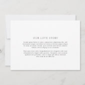 Einfache elegante Hochzeit Save The Date (Rückseite)