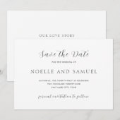 Einfache elegante Hochzeit Save The Date (Vorne/Hinten)