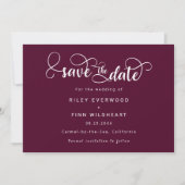 Einfache Elegante Hochzeit Save the Date (Vorderseite)