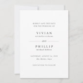 Einfache elegante Hochzeit Save The Date (Vorderseite)