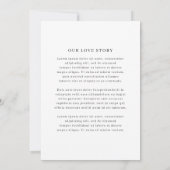 Einfache elegante Hochzeit Save The Date (Rückseite)
