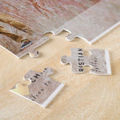 Einfache, elegante Hochzeit Save the Date Einladun Puzzle (Seite)