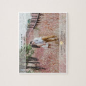 Einfache, elegante Hochzeit Save the Date Einladun Puzzle (Vertikal)