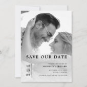 Einfache Elegante Hochzeit Save the Date Einladung (Vorderseite)