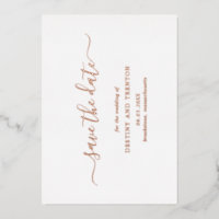 Einfache Elegante Hochzeit Save the Date