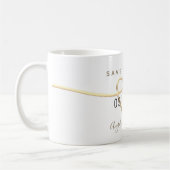Einfache Elegante Hochzeit Save the Date Kaffeetasse (Links)