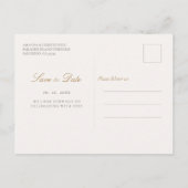 Einfache Elegante Hochzeit Save the Date Postkarte (Rückseite)