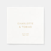Einfache, elegante Hochzeit Serviette (Vorderseite)