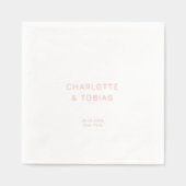 Einfache Elegante Hochzeit Servietten Mit Folie (Vorderseite)