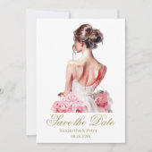 Einfache elegante Hochzeit - Termin vormerken Save The Date (Vorderseite)