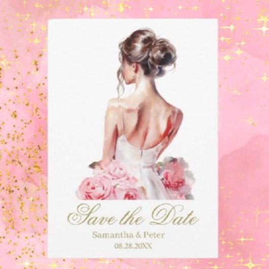Einfache elegante Hochzeit - Termin vormerken Save The Date