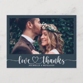 Einfache Elegante Hochzeit Vielen Dank Foto Postca Postkarte