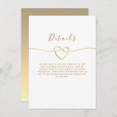 Einfache elegante Hochzeitsdetails Begleitkarte (Vorne/Hinten)