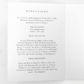 Einfache Elegante Hochzeitsdetails Dreifach Gefaltete Einladung (Innen Erste Seite)