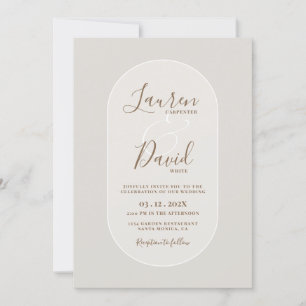 Einfache elegante Hochzeitseinladung Einladung