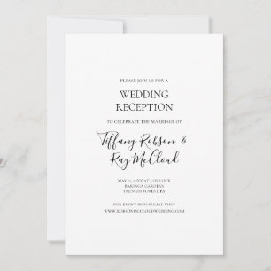 Einfache elegante Hochzeitsempfangs-Einladung Einladung
