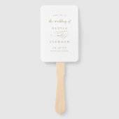 Einfache, elegante Hochzeitsfeier Fächer (Vorderseite)