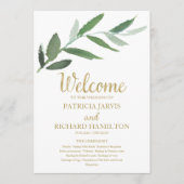 Einfache Elegante Hochzeitsfeiern Programm (Vorderseite)