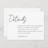 Einfache elegante Hochzeitskarte Einladung (Vorne/Hinten)