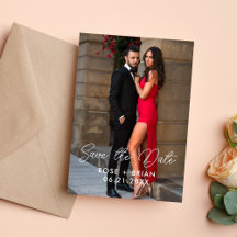 Einfache elegante Hochzeitskarte Save the Date