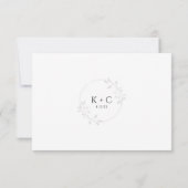 Einfache elegante Hochzeitskarten für UAWG RSVP Karte (Rückseite)