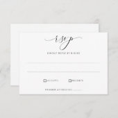 Einfache elegante Hochzeitskarten für UAWG RSVP Karte (Vorne/Hinten)