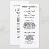 Einfache elegante Hochzeitsprogramme Programm (Vorne/Hinten)