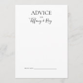 Einfache elegante Hochzeitsratenkarte Hinweiskarte (Vorderseite)