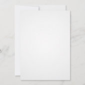 Einfache, elegante Hochzeitsreise mit der Gold Flo Einladung (Rückseite)