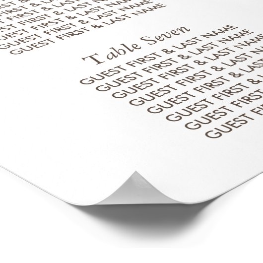 Einfache, elegante Hochzeitsstätte der botanischen Poster (Ecke)