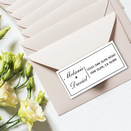 Einfache Elegante Hochzeitsstimmung - Rücksendeadr Gummistempel