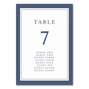 Einfache Elegante Hochzeitsstimmung - Tischnummer