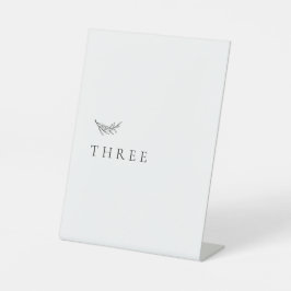 Einfache Elegante Hochzeitsstimmung - Tischnummer Sockelschild