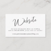 Einfache, elegante Hochzeitswebsite Begleitkarte (Vorderseite)