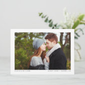 Einfache, elegante, horizontale Foto-Save the Date Save The Date (Stehend Vorderseite)