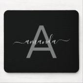 Einfache Elegante Ihren Namen und Mit Monogramm Sc Mousepad (Vorne)