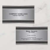 Einfache elegante Imitate aus gebürstetem Aluminiu Visitenkarte (Vorne/Hinten)
