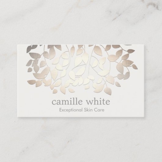 Einfache elegante Imitate der Kosmetologie Gold Bl Visitenkarte (Vorderseite)