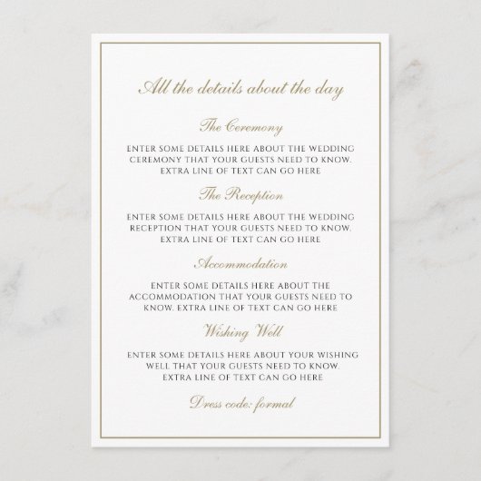 Einfache Elegante Imitate Details zum Gold Classic Begleitkarte (Vorderseite)