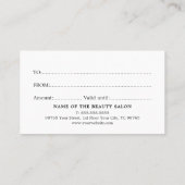 Einfache Elegante Imitate Geschenkgutschein Gold F Rabattkarte (Rückseite)