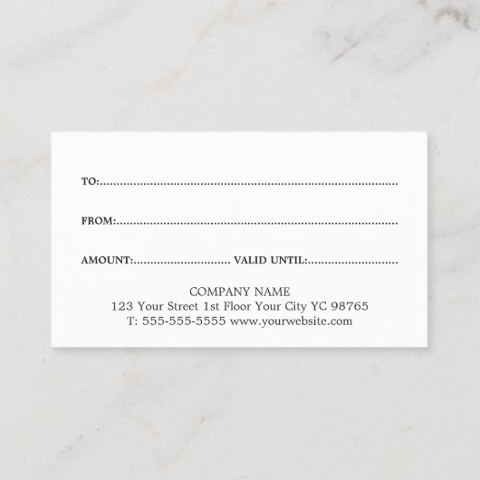 Einfache Elegante Imitate Silberschwarze Schönheit Rabattkarte (Rückseite)