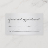 Einfache Elegante Imitate Silver Salon Besichtigun Terminkarte (Vorderseite)